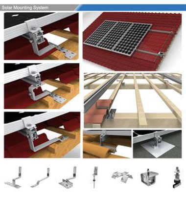 Solpanel på takräcke takhake