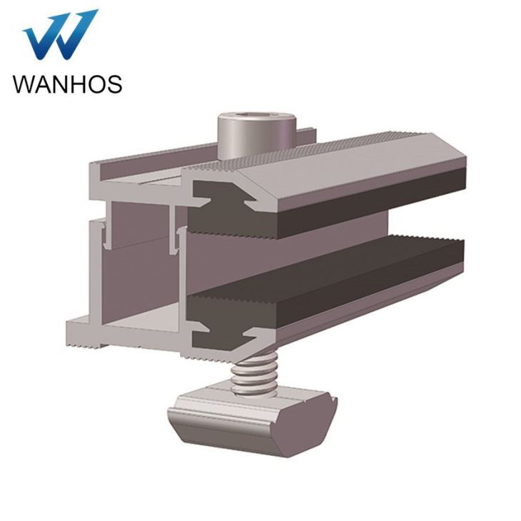 Frameless Solar Panel Inter Clamp Solar Mounting