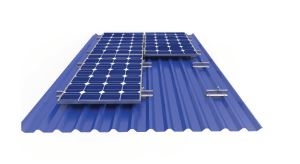 Metalltak Solpanel Montering slitsade skenor