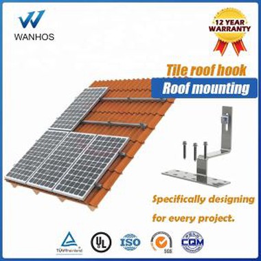 Solar rostfritt stål kakel keramiska tak krok